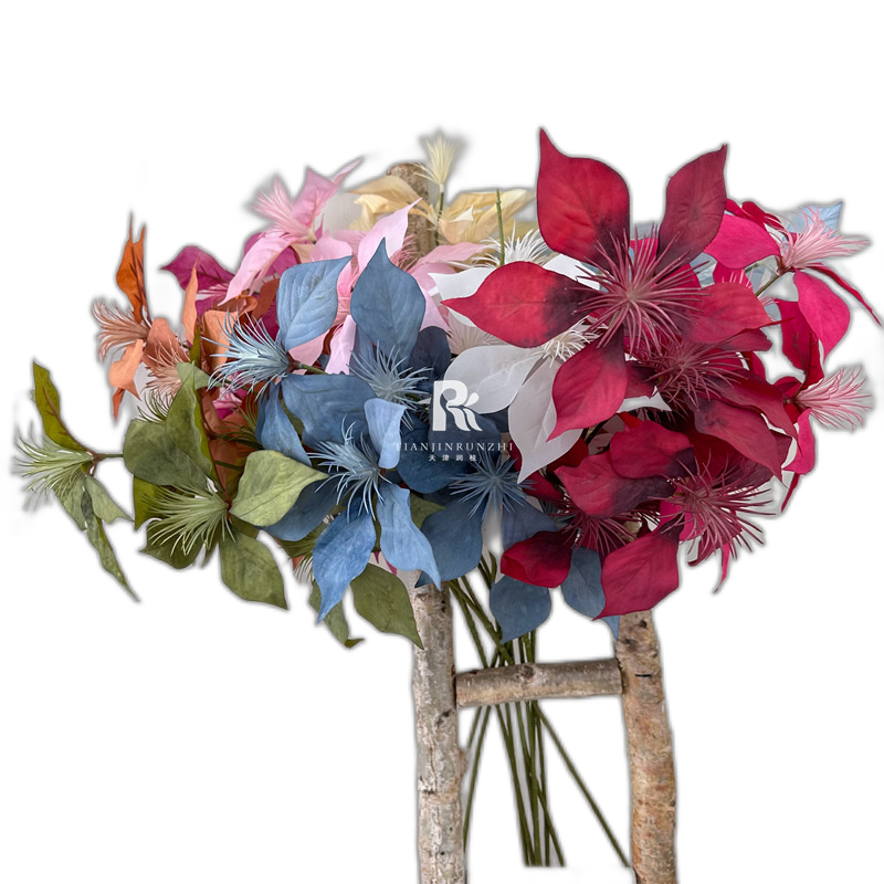 Yipin Red Simulation Green Leaf Wedding Decoration Mori Wedding Hall