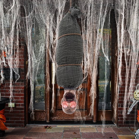 Yipinau Halloween Hanging Decoration, Glow-in-the-Dark Haunted House Prop, Hanging Body Decor for Spooky Party, Scary Yard Ornament
