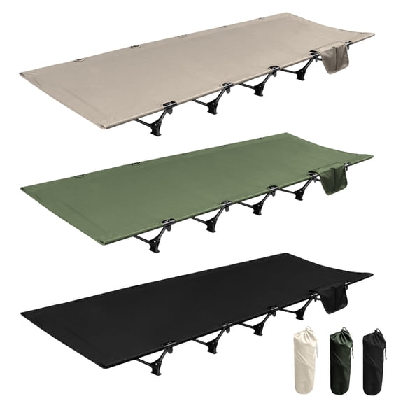 Yipinau Portable Folding Camping Cot, Lightweight Outdoor Sleeping Cot with Storage Bag, Supports 150kg Compact Hiking Climbing Cot Bed