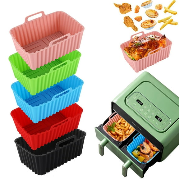 Yipinau Silicone Air Fryer Pot Tray Liners Air Fryer Basket Replacement Liners for Cooking Parchment Liner Paper BPA-Free 1Pc