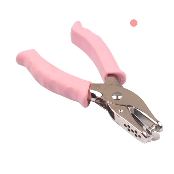 Yippzo 1/4 inch Single Hole Punch Metal Handheld Small Paper Punch with Soft Grip Handle for Circle Holes for DIY Craft Tag in Home, Office, Classroom