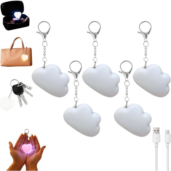 Yippzo 2/4/6/8/10Pack Purse Light Handbag Light, Love Wallet Tote Bag Touch Sensing Lights for Inside Purse, Rechargeable LED Automatic Glow Lamp with Sensor Activated