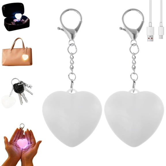 RUPKUL 2/4/6/8/10Pack Purse Light Handbag Light, Love Wallet Tote Bag Touch Sensing Lights for Inside Purse, Rechargeable LED Automatic Glow Lamp with Sensor Activated
