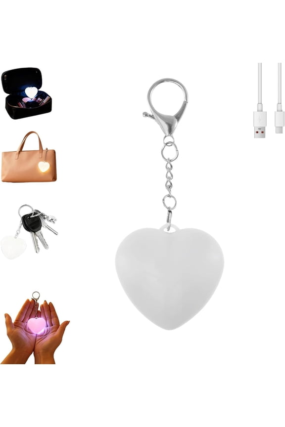RUPKUL 2/4/6/8/10Pack Purse Light Handbag Light, Love Wallet Tote Bag Touch Sensing Lights for Inside Purse, Rechargeable LED Automatic Glow Lamp with Sensor Activated