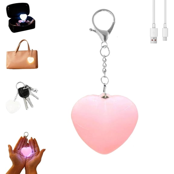 RUPKUL 2/4/6/8/10Pack Purse Light Handbag Light, Love Wallet Tote Bag Touch Sensing Lights for Inside Purse, Rechargeable LED Automatic Glow Lamp with Sensor Activated