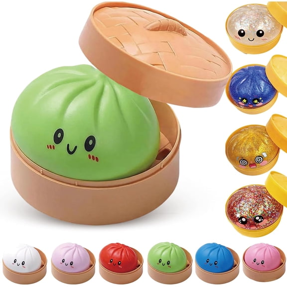 Yippzo 2026 Upgrade Glitter Dumpling - Dumpling Squishy Glitter, Dumplings Stress Ball for Playing, Party, Alone