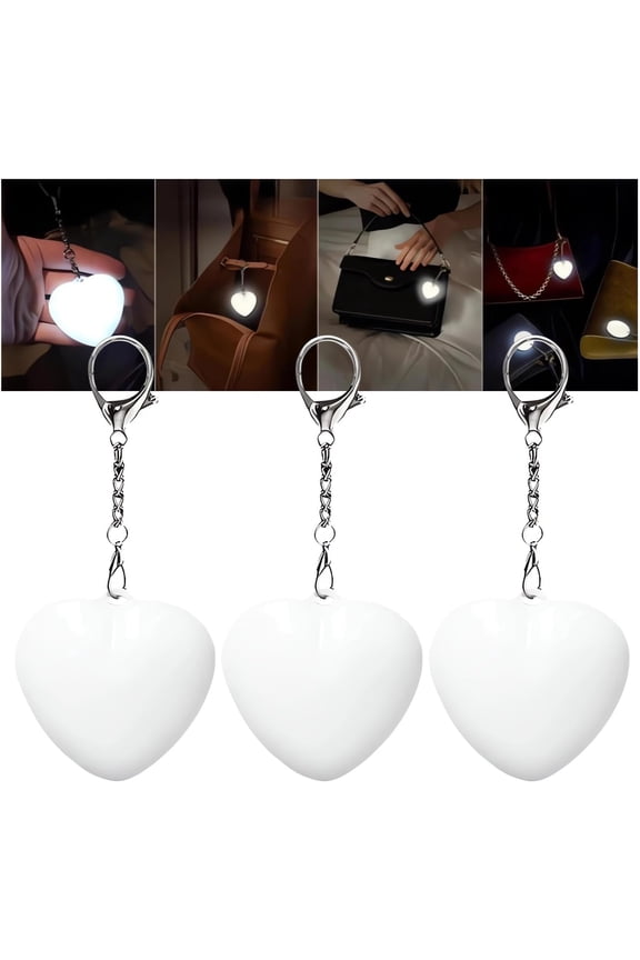 3PCS Love Wallet Tote Bag Touch Sensing Light, 2026 New Purse Light Handbag Light, Purse Lights for Inside Purse, Mini Purse Light Keychain