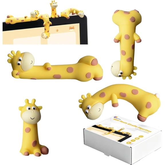 Yippzo 4 Pcs Mini Resin Goose Figurines,Cute 3D Craft Figurine Computer Decors, Small Animal Ornaments,for Office and Home Seating Arrangements