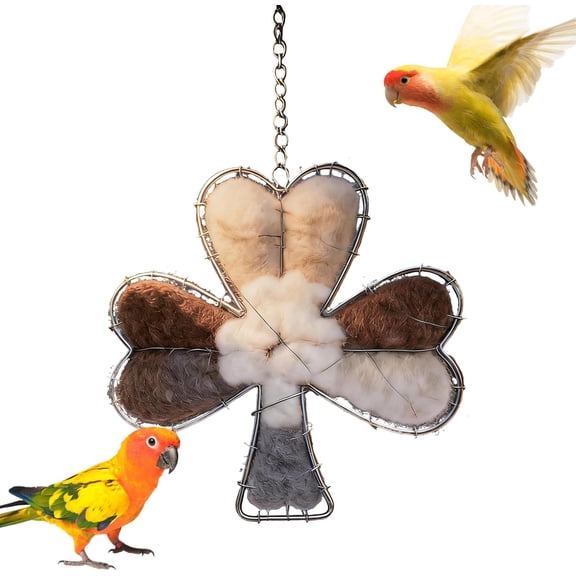 Yippzo Birds Nests Material Holder, Bird Nesting Material for Outside, Refillable Cage Holder for Sparrows Robins Warblers Outdoor Patio Tree Garden Yard Pathway