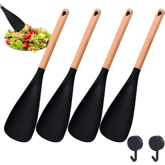 Yippzo Cedar and Ash Spoon, Cedar and Ash Spoonula, 3 In 1 Spatula Cooking Spoons for Kitchen, Multifunctional Spatula Spoons