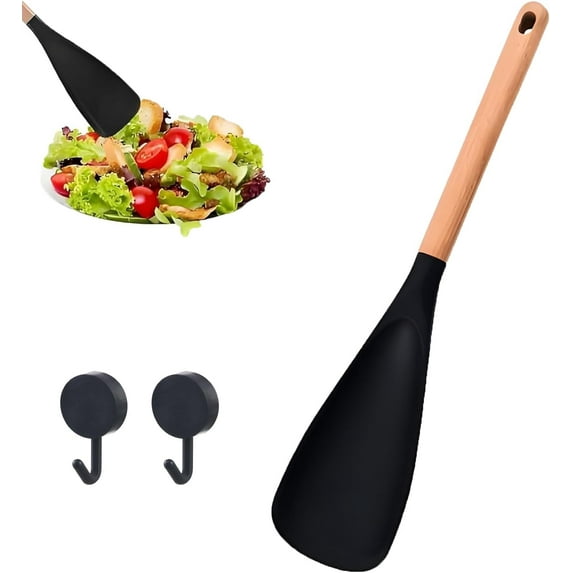 Yippzo Cedar and Ash Spoon, Cedar and Ash Spoonula, 3 In 1 Spatula Cooking Spoons for Kitchen, Multifunctional Spatula Spoons