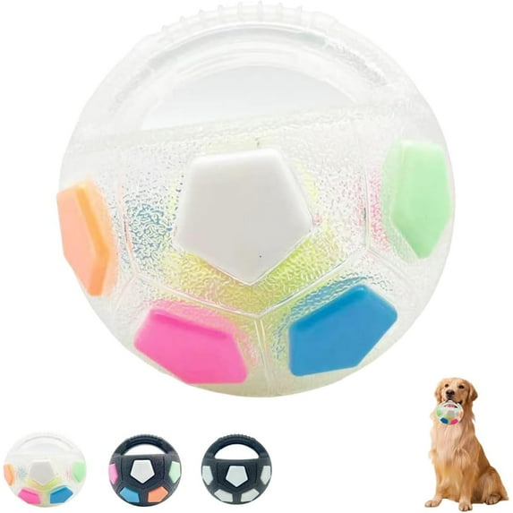 Yippzo Dog Toy Soccer Ball with Handles, The Mellow Dog Calming Ball Interactive Toss and Fetch Play with Handle, Toys for All Kinds of Dogs