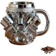 thumbnail image 1 of Yippzo Engine Themed Coffee Mug, V8 Engine Coffee Mug with Double Wall Stainless Steel Liner, Personalized 3D Mechanical Coffee Cup, Unique Gift for Car Lovers, 1 of 9