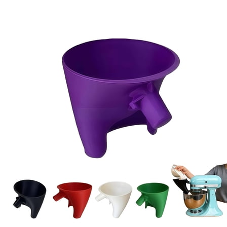 RUPKUL Flour Funnel for KitchenAid Mixer 5 Qt, Anti-Splash Attachment for Tilt-Head Stand Mixer, Dishwasher Safe No-Mess Baking Tool, Easy Pour Accessory
