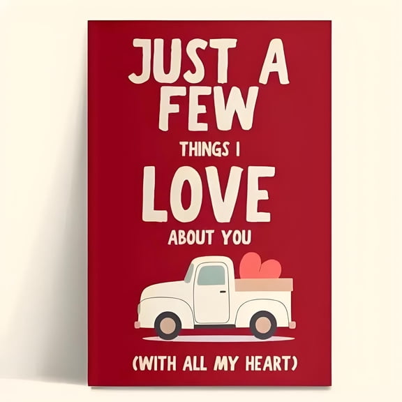 Yippzo Just A Few Things I Love About You (With All My Heart) - Fill-in-the-Blank Gift Journal with Prompts and Photo Spaces, Unique Memory Keepsake for Loved Ones