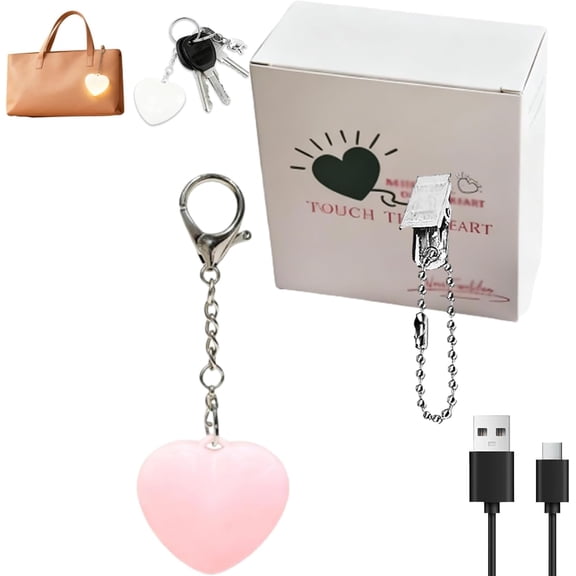 Yippzo Love Wallet Tote Bag Touch Sensing Light Mini LED Purse Keychain Handbag Ligh Sensor Rechargeable Women Heart Accessories