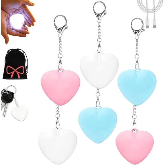 Yippzo Love Wallet Tote Bag Touch Sensing Light, Purse Lights For Inside Purses, Heart Keychain for Women Gift