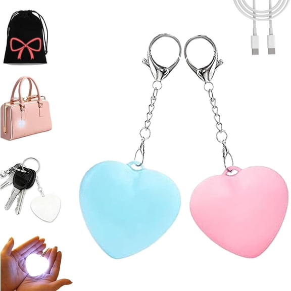 Yippzo Love Wallet Tote Bag Touch Sensing Light, Purse Lights For Inside Purses, Heart Keychain for Women Gift