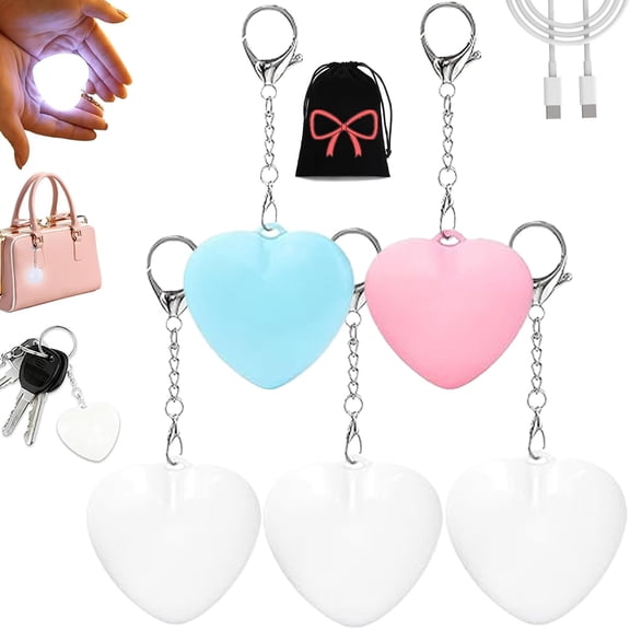 Yippzo Love Wallet Tote Bag Touch Sensing Light, Purse Lights For Inside Purses, Heart Keychain for Women Gift