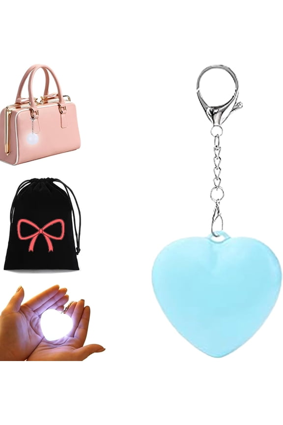 Love Wallet Tote Bag Touch Sensing Light, Purse Lights For Inside Purses, Heart Keychain for Women Gift
