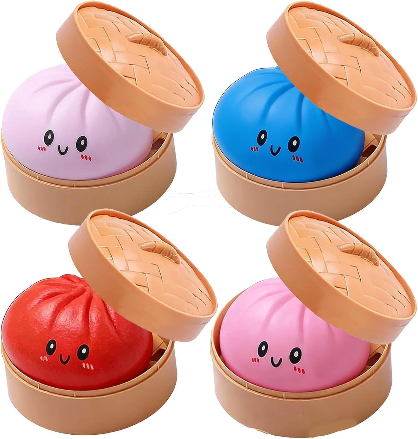 Yippzo Mystery Dumpling Squishy , 3.35 Inch Giant Dumpling Stress Ball, Rainbow Mystery Squishy Bun, Soft Squeeze Decompression Dough for Adults