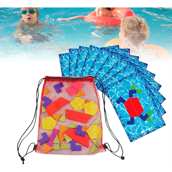 Yippzo Pool Diving Game, Underwater Puzzle Pool Game, Dive & Collect Swimming Pool Summer Games Challenge with Puzzle Blocks