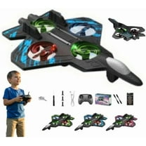 Yippzo Skyriders Rc Jet, Remote Control Fighter Jet, Rc Stunt Fighter Jets Toy with 360° Flips & LED Lights, Foam Remote Control Airplane, Christmas Gifts