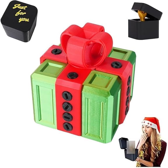 Yippzo The Annoying Present, Hilarious Gag Prank Boxes Surprise Gift Box with Screws for Adults, 3D Printed Funny For Birthday Holiday