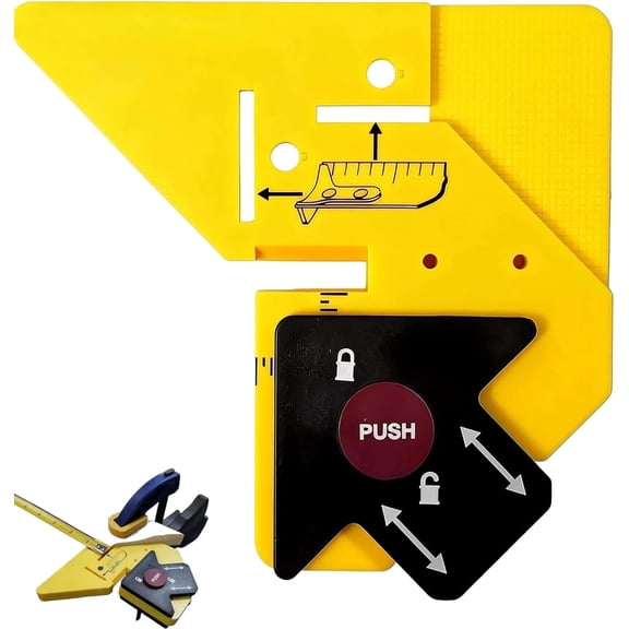 Yippzo Trim Carpentry Aid, Trim Tool, 45 Degree Miter Angle Marker and Adjustable Spacing Guide, Precision Measuring & Miter Marking Tool for Trim Installation Casing