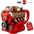 thumbnail image 1 of Yippzo Ultimate V8 Engine Themed Coffee Mugs, 2026 New 3D Ceramic Coffee Cup, Retro Realistic Car Mug with Handle, Mini Insulated Mechanic Gifts, Mug, 1 of 7