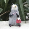 thumbnail image 1 of Yippzo Wool Felt Familiars – Quirky Handmade Companions, Quirky Handmade Wide-Eyed Cat Figurines, Soft Needle-Felted Desk/Shelf Decors for Cat Lovers/Collectorc, 1 of 9
