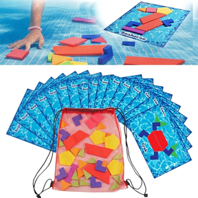 Yippzo the Aqua Puzzle Dive Game  Pool Diving with Multicolor Sinking Puzzle Pieces & 18 Challenge Cards, Underwater Pool Adventure Game