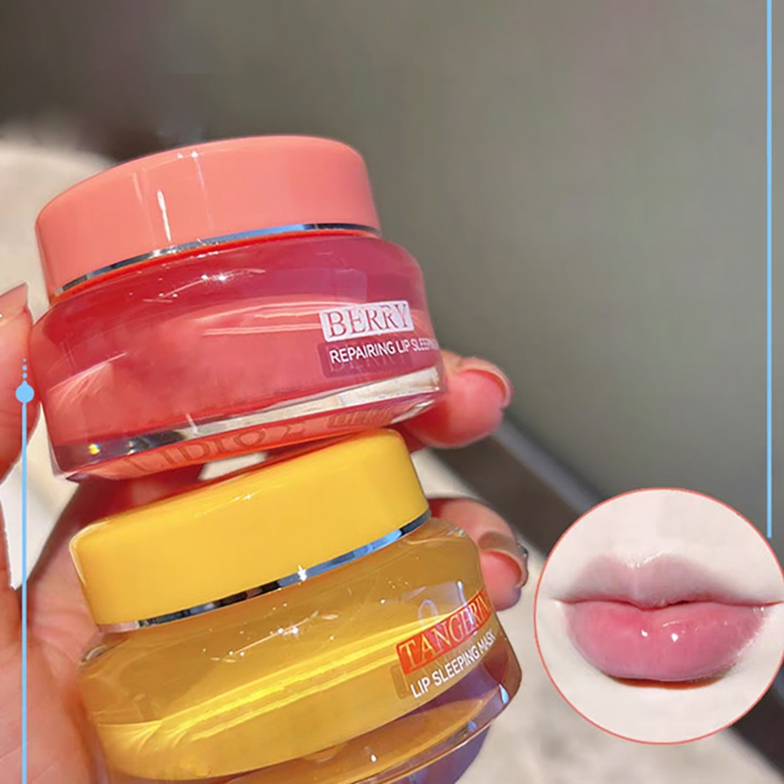 Yiqing Clearance Lip Butters Peach Lip Sleeping Lip Overnight For Dry