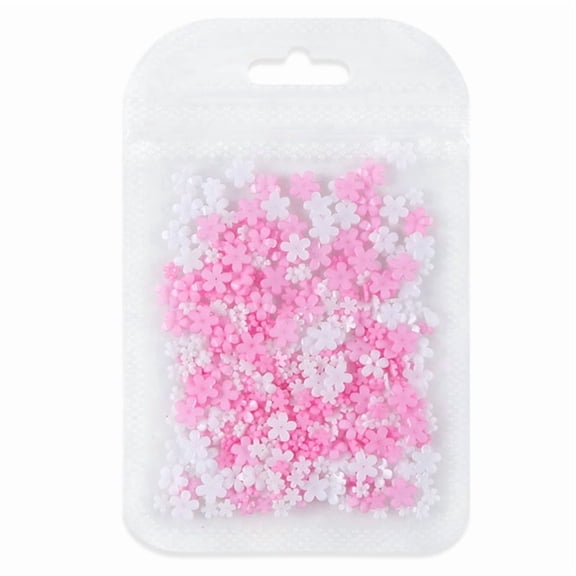 Yiran 400Pcs Mixed Color Five-Petal Flower Nail Charms