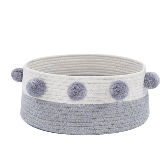 Yiran All-Season Woven Cat Nest, Gray & White Two-Tone