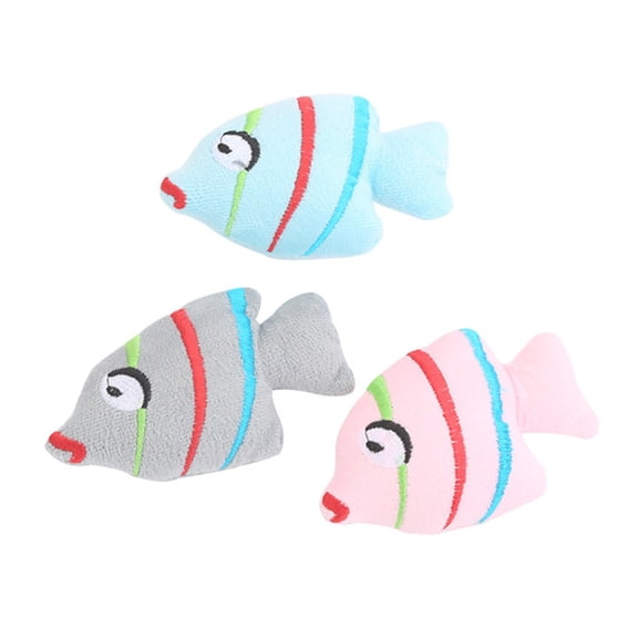 Yiran Catnip Fish Plush Toy Set, Cat Toy, 3Pcs