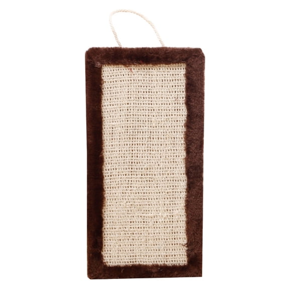 Yiran Colorful Handheld Square Sisal Cat Scratcher - Coffee