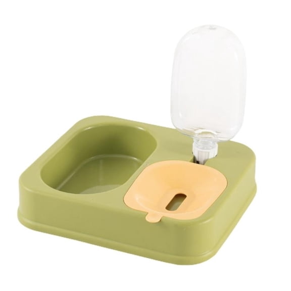 Yiran Pet Food & Water Feeding Bowl, Olive Green