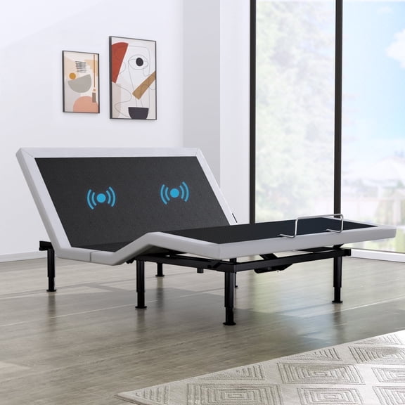 Yiree Electric Adjustable Bed Frame 11.8 High inch Massage USB Ports, Full Size