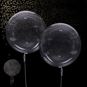 Yirtree 10 Pcs Clear BOBO Balloons, 10/18/20/24 Inch Bubble Balloons Transparent Balloons for Kids Baby Shower Birthday Wedding Mermaid Theme Party Decorations
