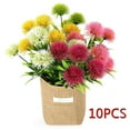 thumbnail image 1 of Yirtree 10Pcs Artificial Dandelion Flower Bouquets for Bride Single Stem Plastic Hydrangea Silk Flowers for Wedding Bouquets Centerpieces Arrangements Party Home Garden Decor, 1 of 8