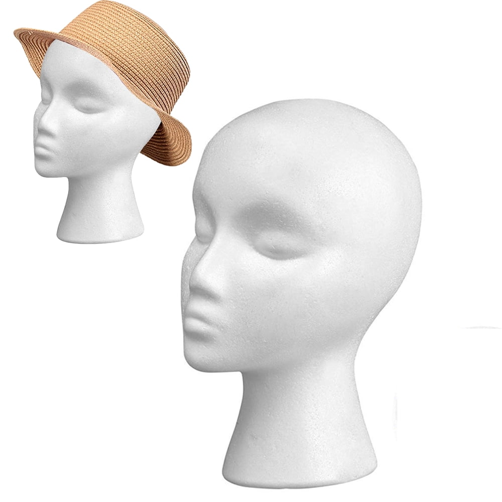 Bluelans® Wig Head, Mannequin Female Foam Long Neck Head Model Hair Hat Wig  Glasses Stand Display in 2023