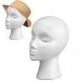 thumbnail image 1 of Yirtree 11" Wig Head Tall Female Foam Mannequin head Style Model And Display Hair Hats and Hairpieces For Home Salon and Travel, 1 of 4