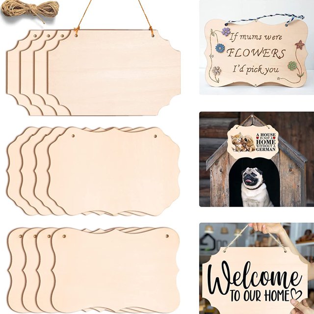 Wood Rectangle Blank 19 X 5cm - Plywood Plaque / Sign For Pyrography & Craft