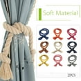 thumbnail image 1 of Yirtree 2 Pack Curtain Tiebacks Modern Simple Style Drape Tie Backs Convenient Decorative Weave Rope Curtain Holdbacks for Thin or Thick Home & Office Window Draperies, 1 of 8