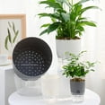 thumbnail image 1 of Yirtree 2 Tier Round Resin Self Watering Pots for Indoor Plants, Flower Pots Outdoor,Plant Pots with Decorative Stones, Flower Pot, Plant Pots Indoor, Flower Pots Indoor, 1 of 8