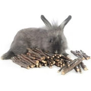 Yirtree 20/40/60Pcs Natural Apple Sticks Small Animals Molar Wood Treats Toys Chinchilla Guinea Pig Hamster Rabbit Gerbil Parrot Bunny and Small Animals Chew Stick Toys Treats