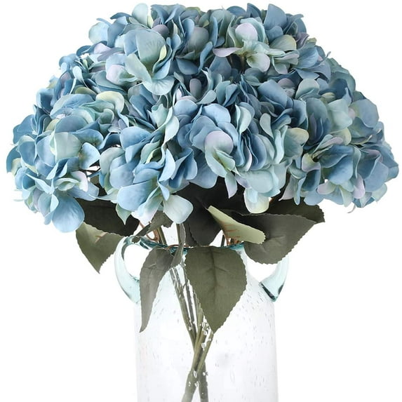 Yirtree 3PCS Hydrangea Silk Fake Flowers Heads with Stems, Artificial Flowers for Decoration Wedding Rome Party Shop Baby Shower,Room Decor for Bedroom Aesthetic