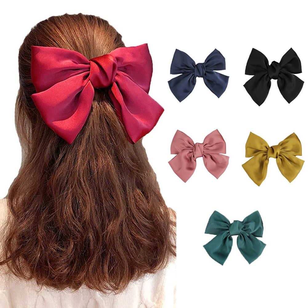 Ahoney 6pcs Bow Hair Clips for Women Girls, Hair Bows Ribbons for Hair  Bowknot Hair Clips with Long Tail, Coquette Long Hair Accessories Barrettes  Hair Clips With Bow (Classic) : : Beauty