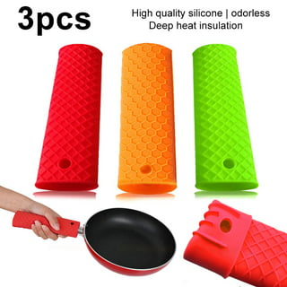  Silicone Hot Handle Holders Cover 4 Pack Cast Iron Skillet Handle  Cover Pot Handle Holder Sleeve Non-Slip Heat Resistant Removable Potholder  for Metal ​Frying Pans Aluminum Cookware Handles (Black) : Home